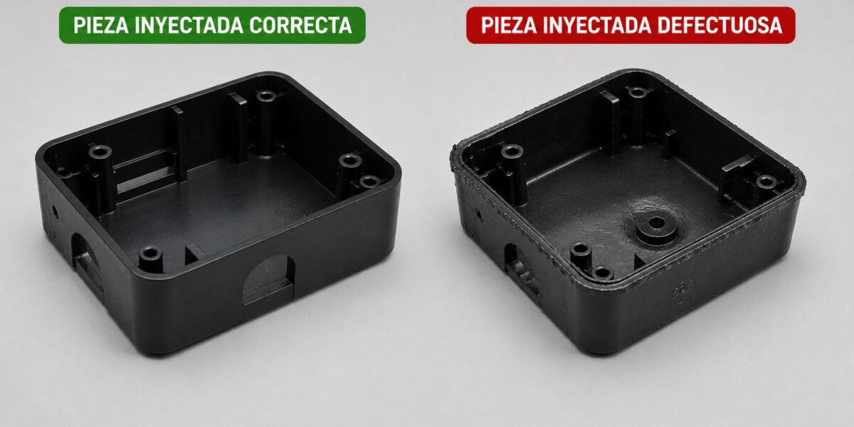 Defectos en moldeo por inyección: causas por temperatura y tipo de material