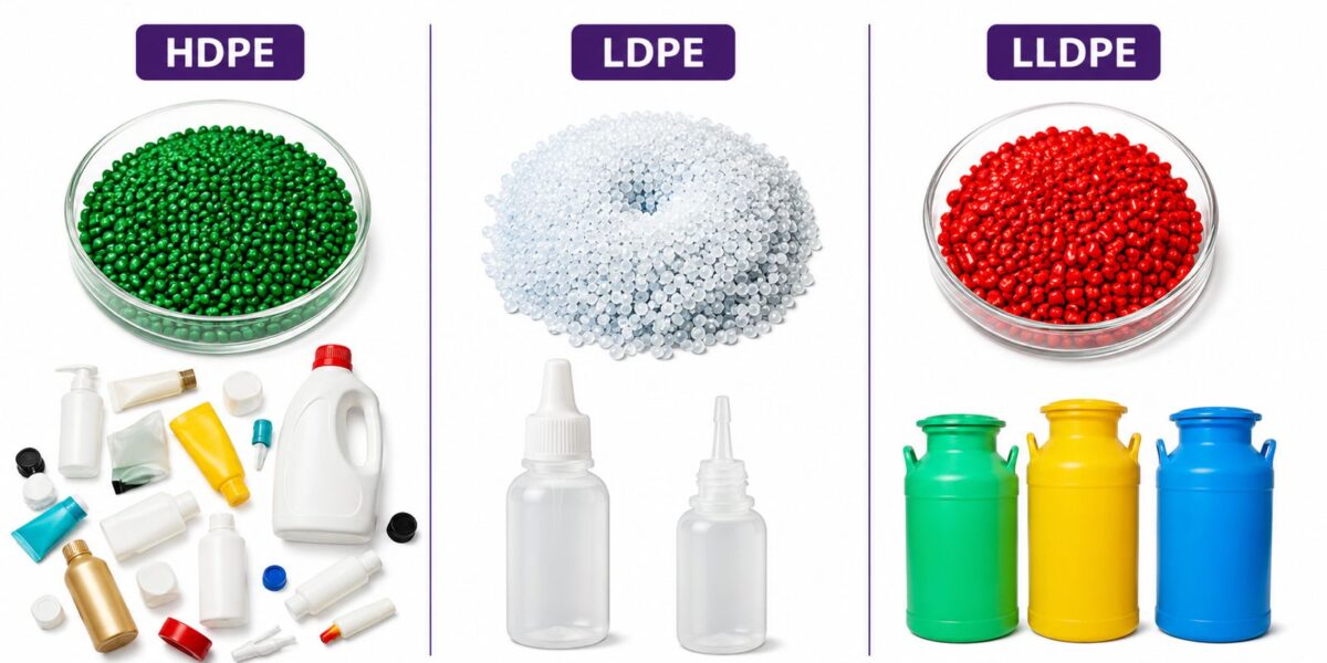 HDPE vs. LDPE vs. LLDPE: Diferencias, Propiedades y Cuándo Usar Cada Uno